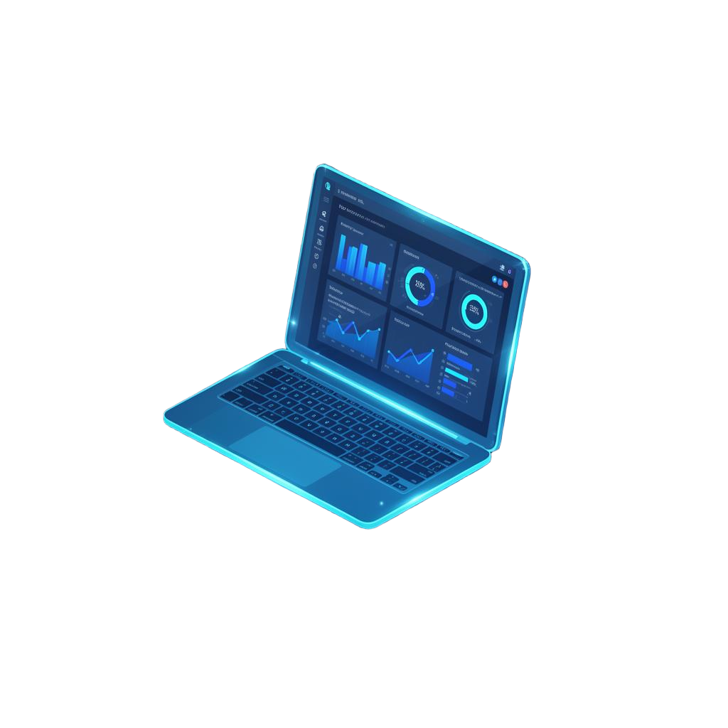 Digital transformation analytics dashboard illustration